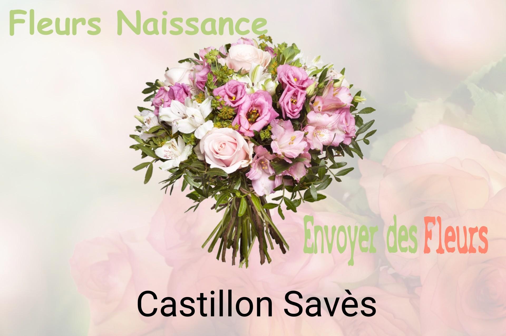 Bouquet de fleurs de naissance livré à Castillon-Savès
