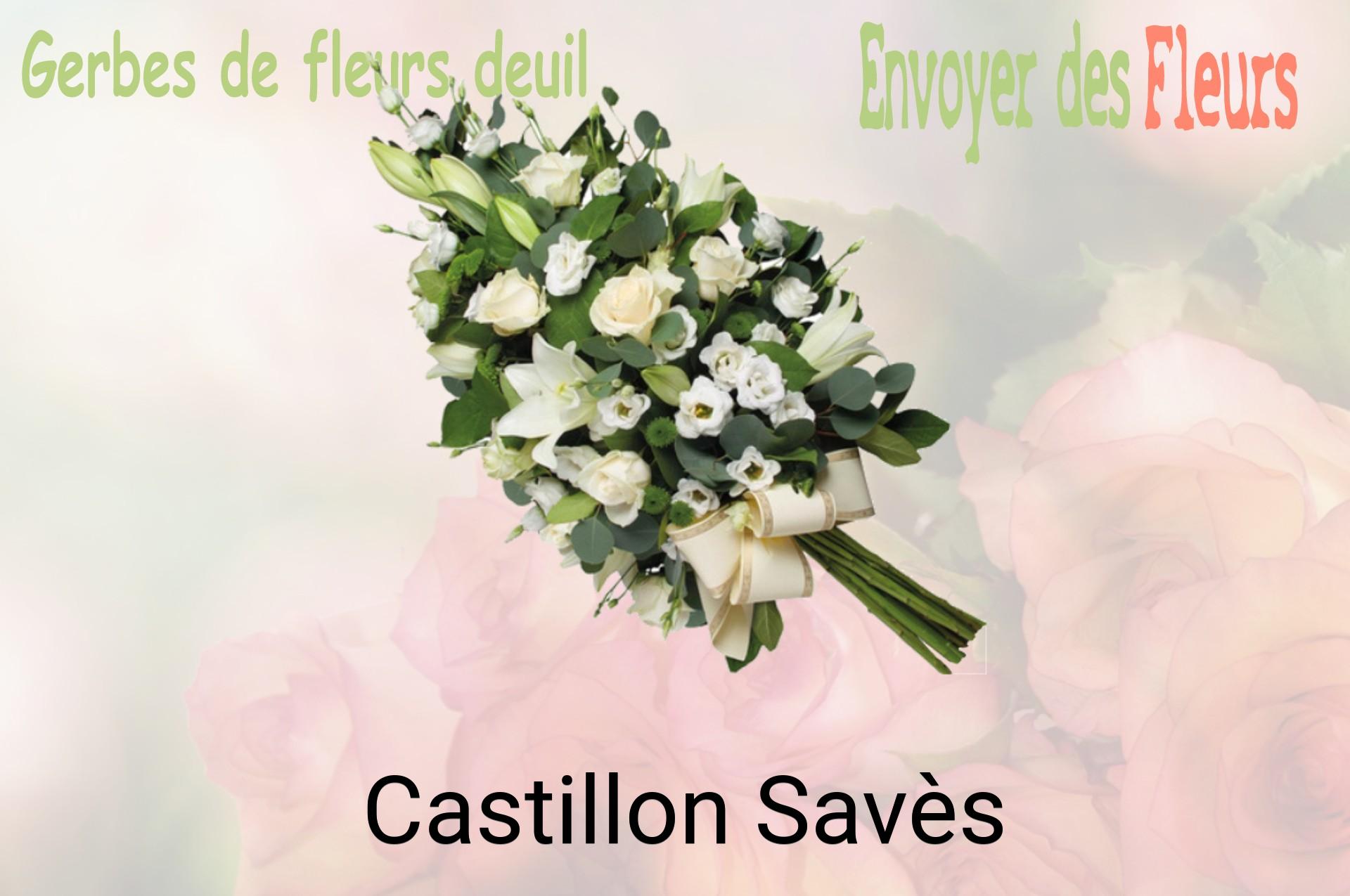 Gerbe de fleurs de deuil livrée à Castillon-Savès